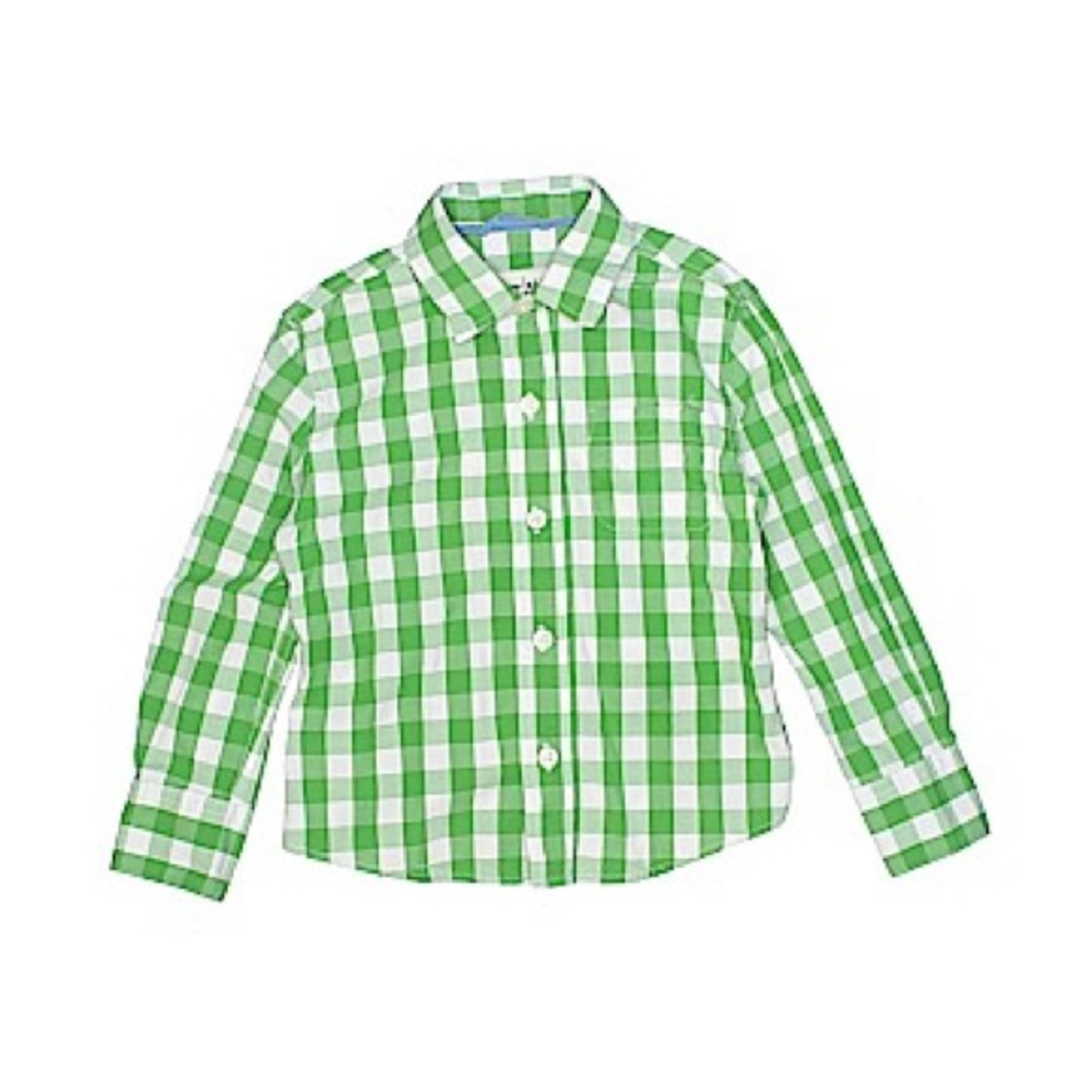 24M Boden Green Gingham Oxford Shirt